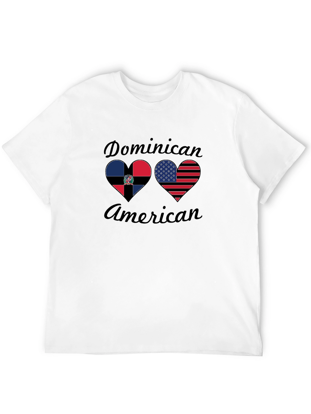 Dominican American Flag Heart T-Shirt