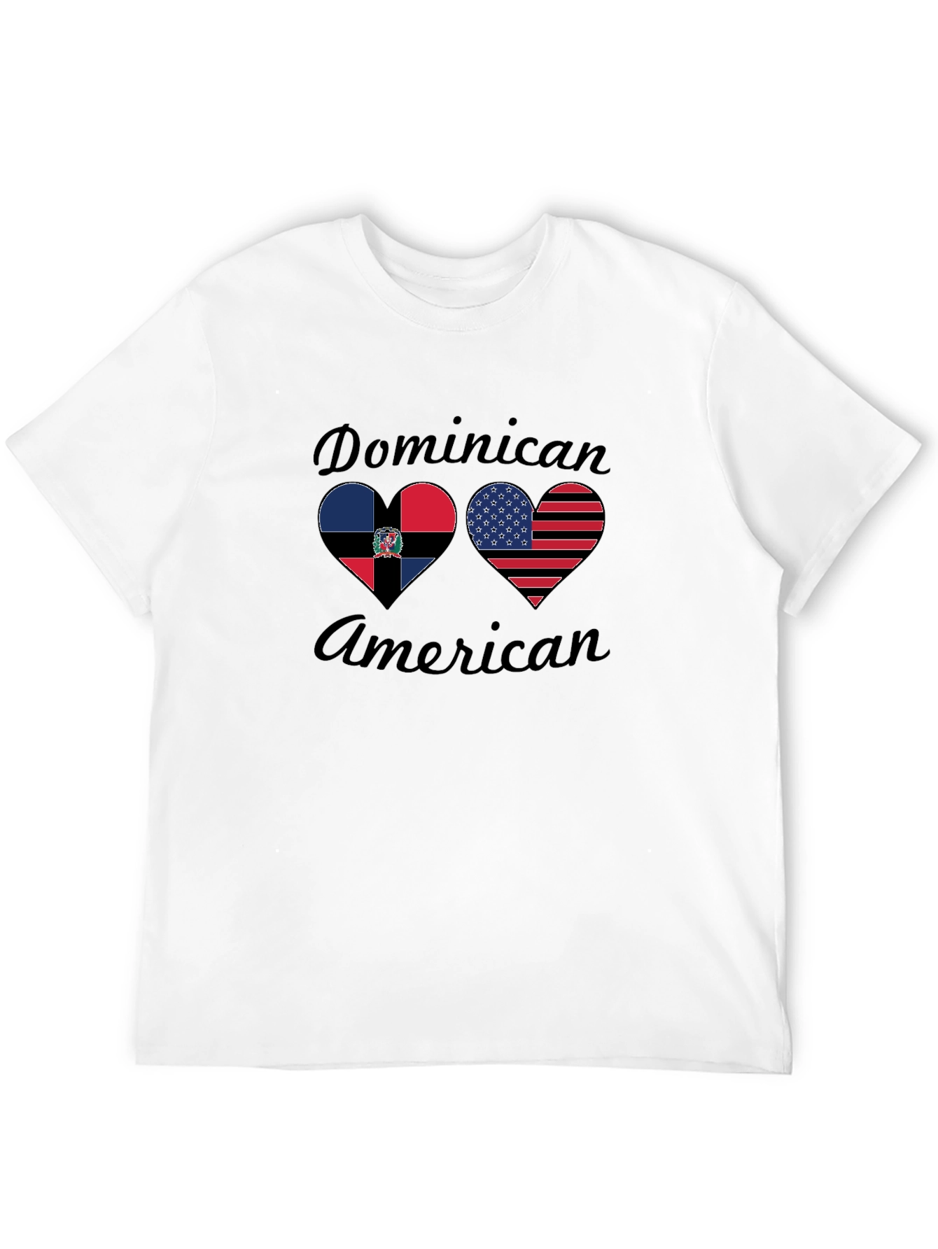 Dominican American Flag Heart T-Shirt