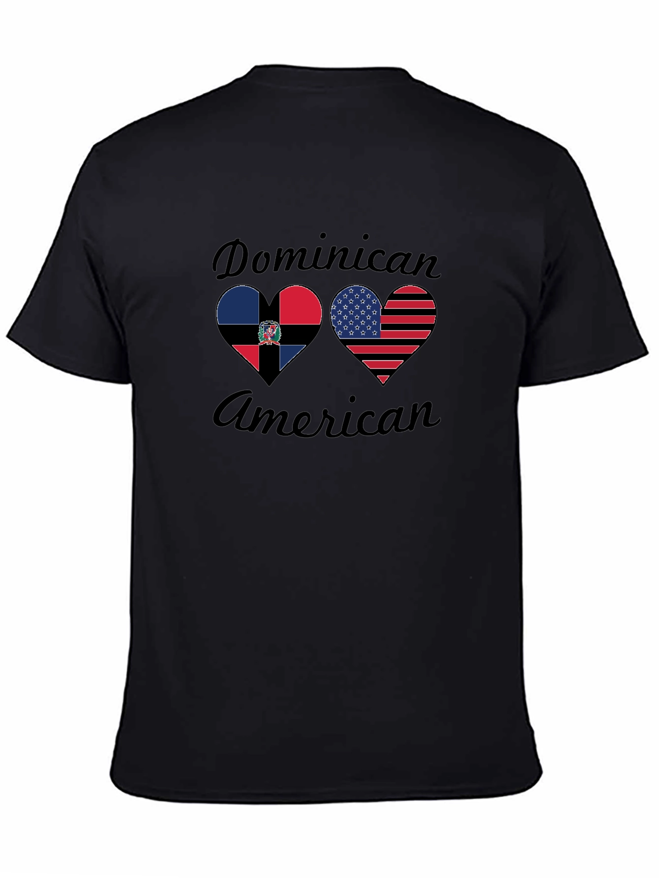 Dominican American Flag Heart T-Shirt