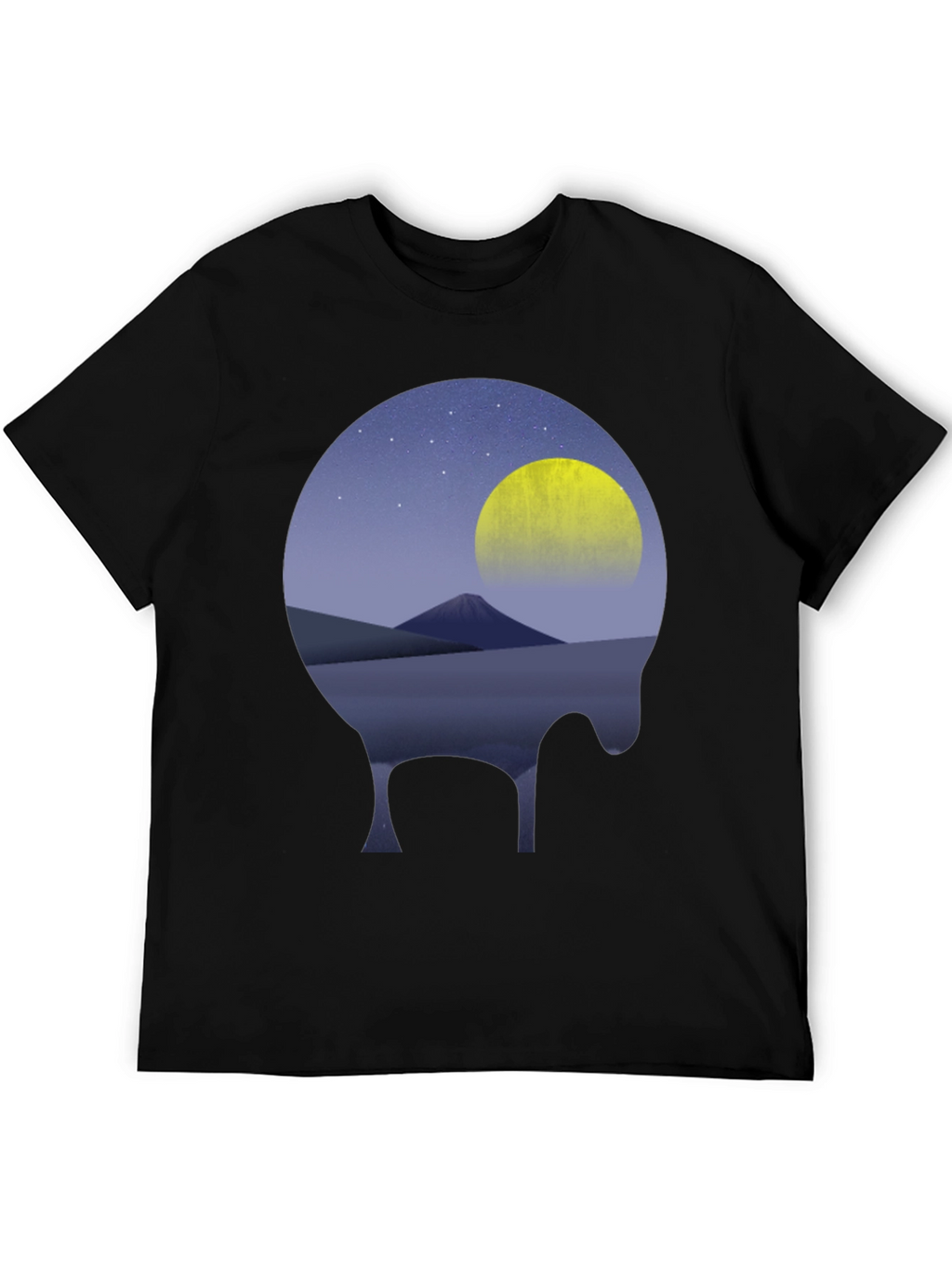 Night Sky Graphic Tee - Moon Mountain Design