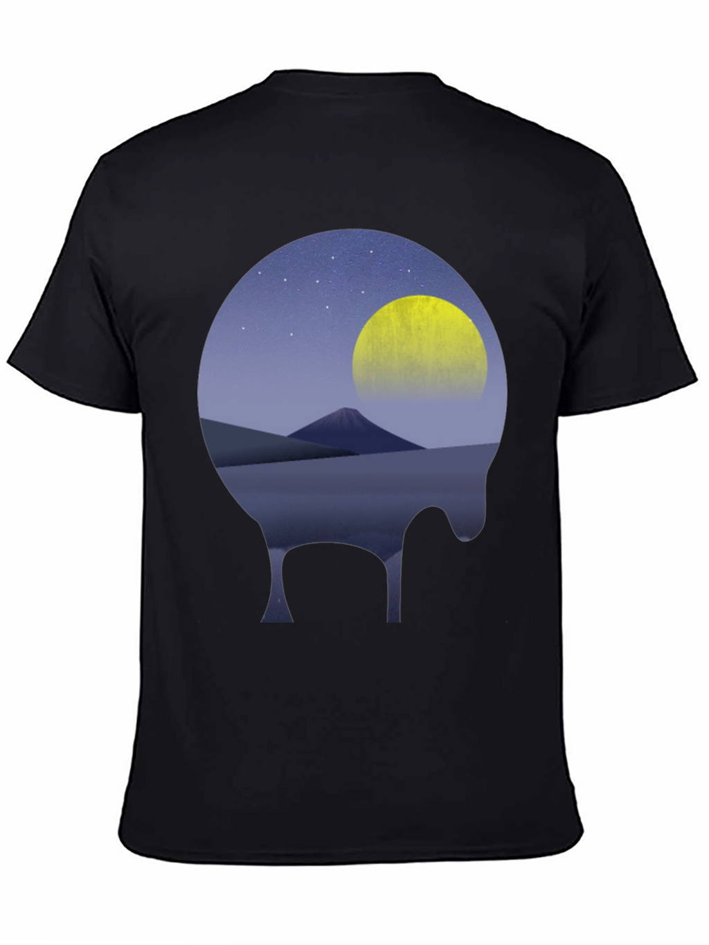 Night Sky Graphic Tee - Moon Mountain Design