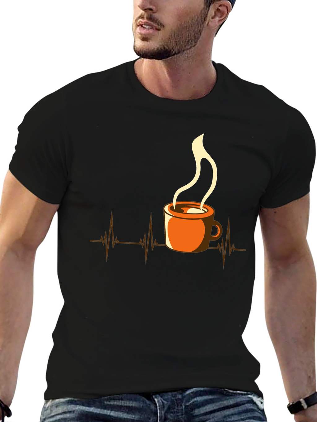 Coffee Lovers Heartbeat Tee