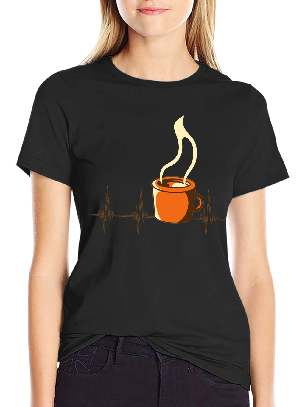 Coffee Lovers Heartbeat Tee