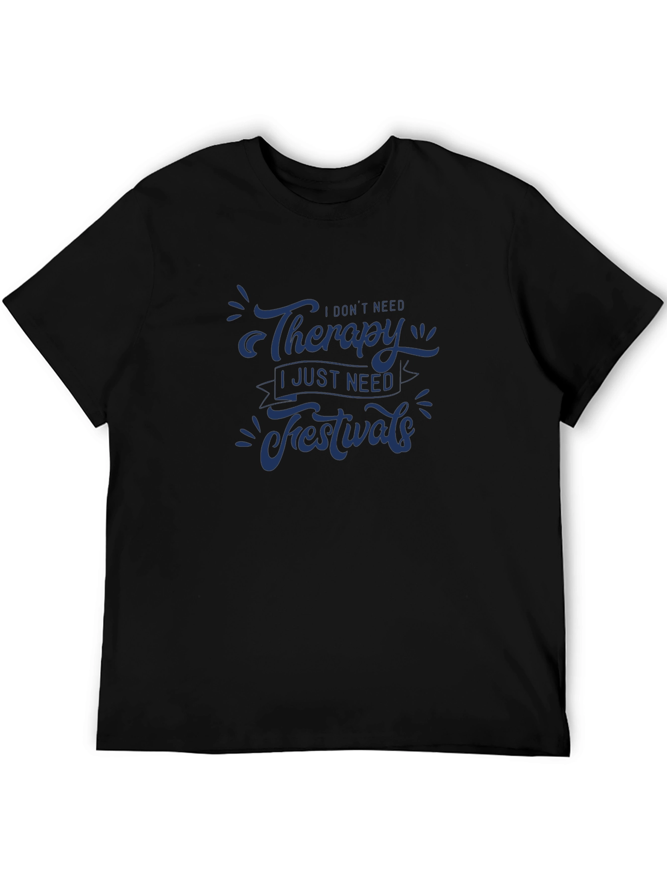Therapy Festivals Graphic Tee - Black Casual T-Shirt