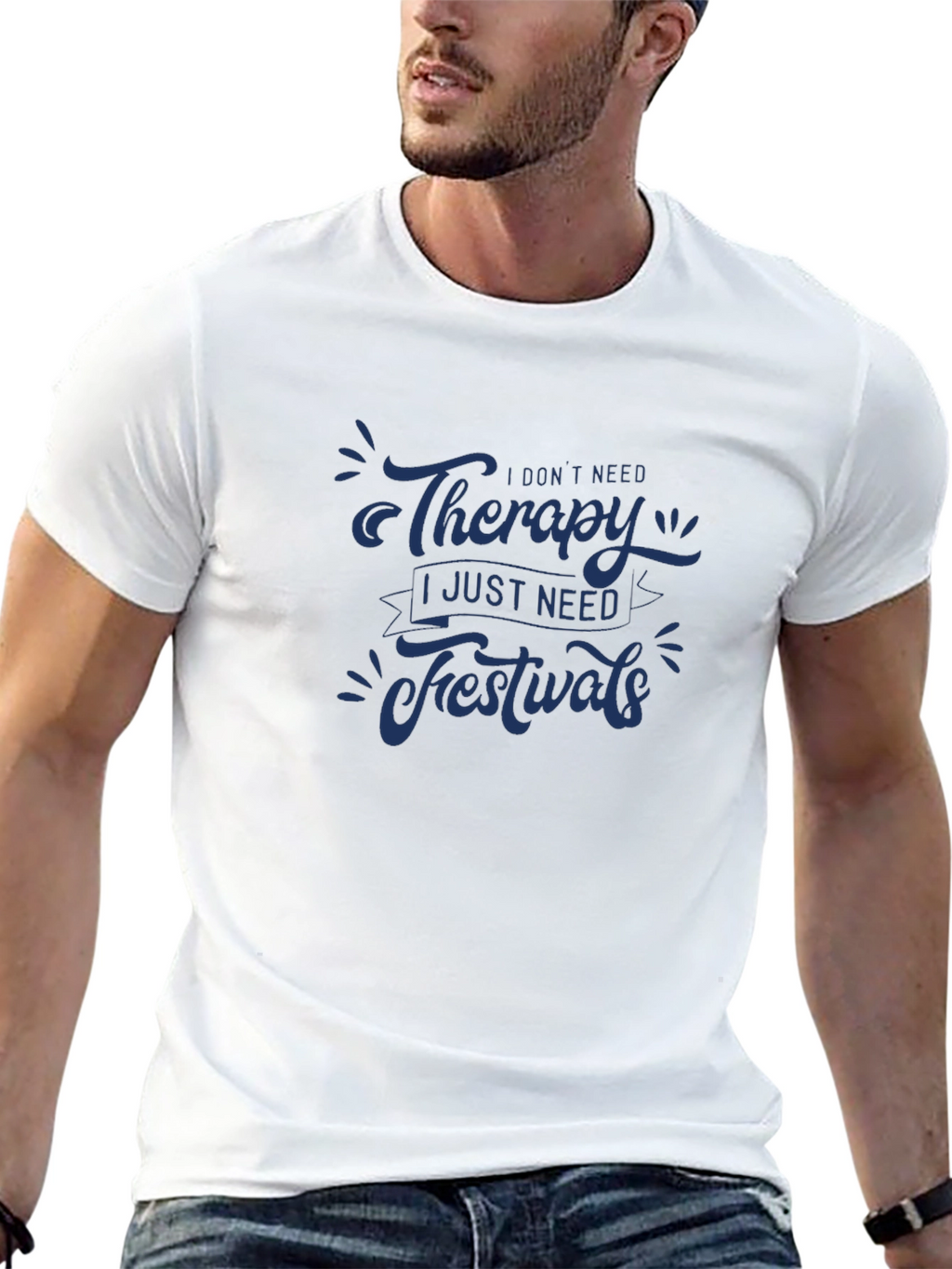Therapy Festivals Graphic Tee - Black Casual T-Shirt