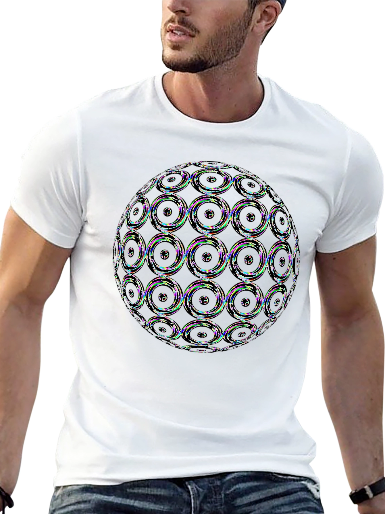 Modern Abstract Orb Graphic T-Shirt