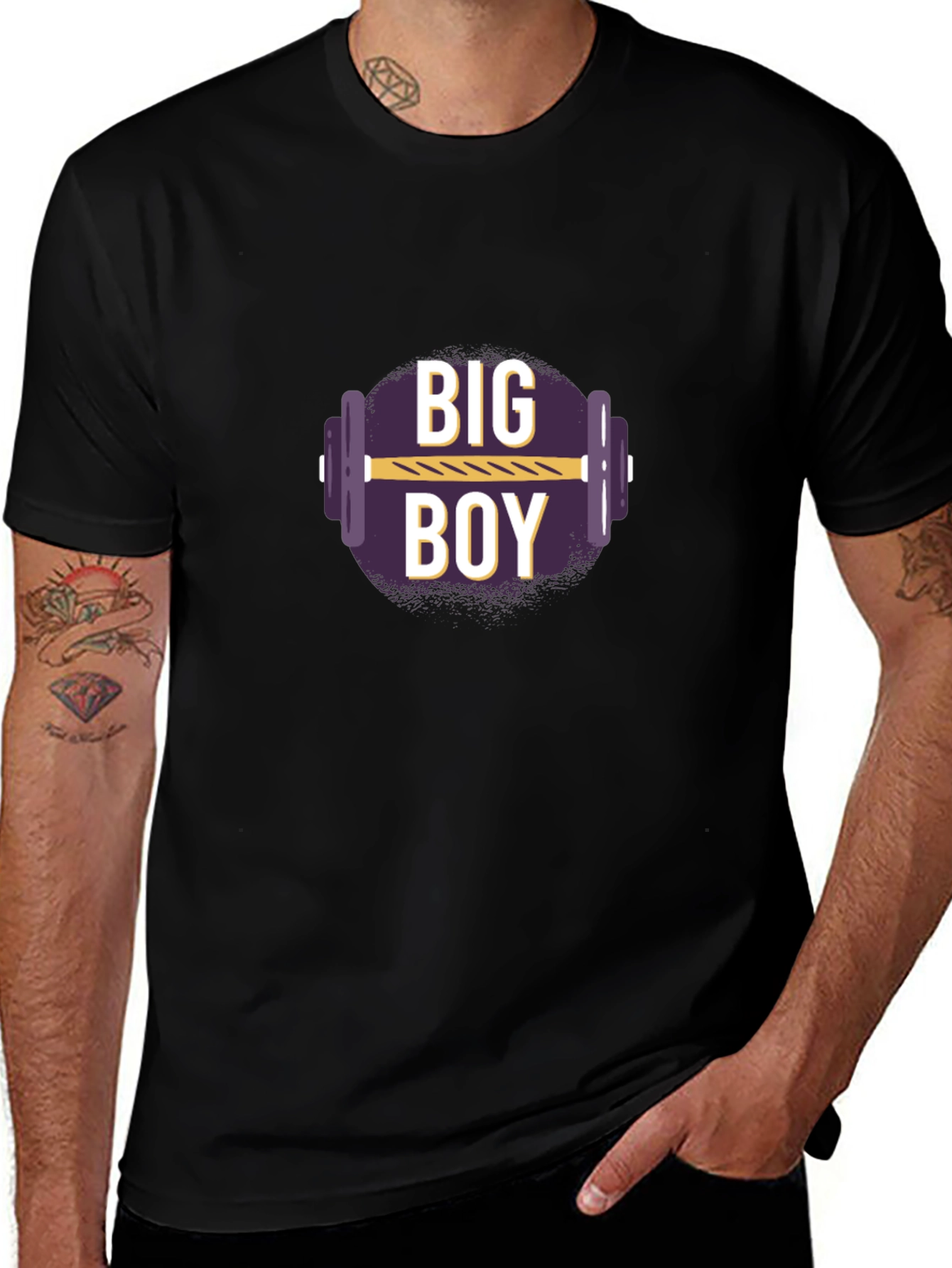 Big Boy Gym T-Shirt - Black Fitness Tee