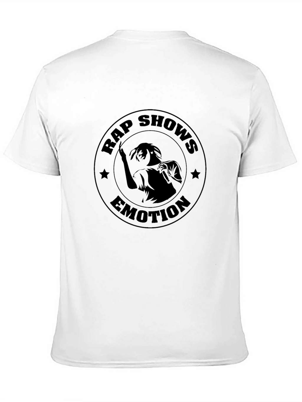 Rap Shows Emotion Black Graphic Tee