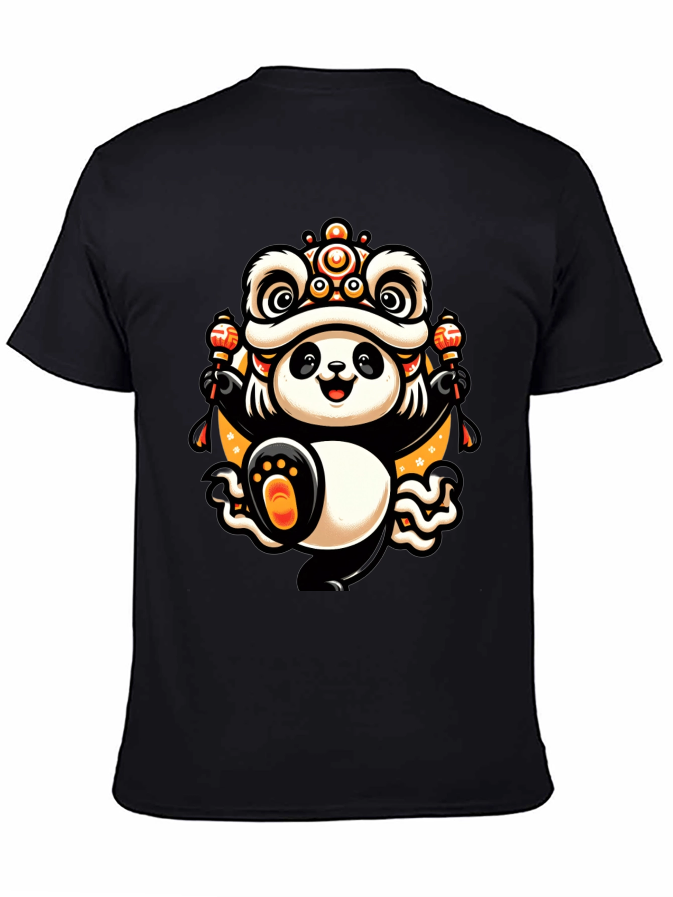 Panda Lion Dance T-Shirt - Lucky Charm