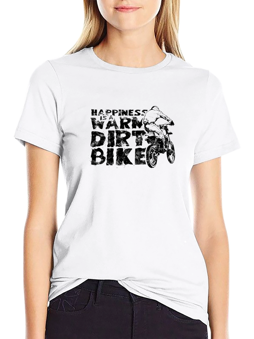Happiness is a Warm Dirt Bike Graphic T-Shirt