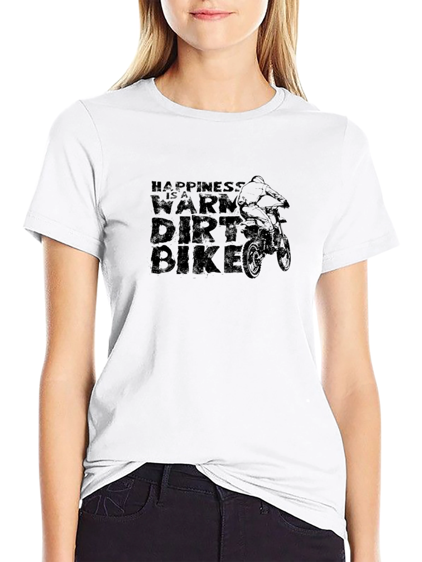 Happiness is a Warm Dirt Bike Graphic T-Shirt