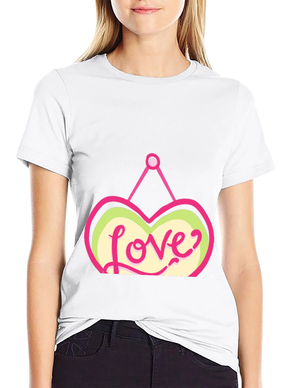 Love Heart Graphic Tee - Stylish Trendy Casual