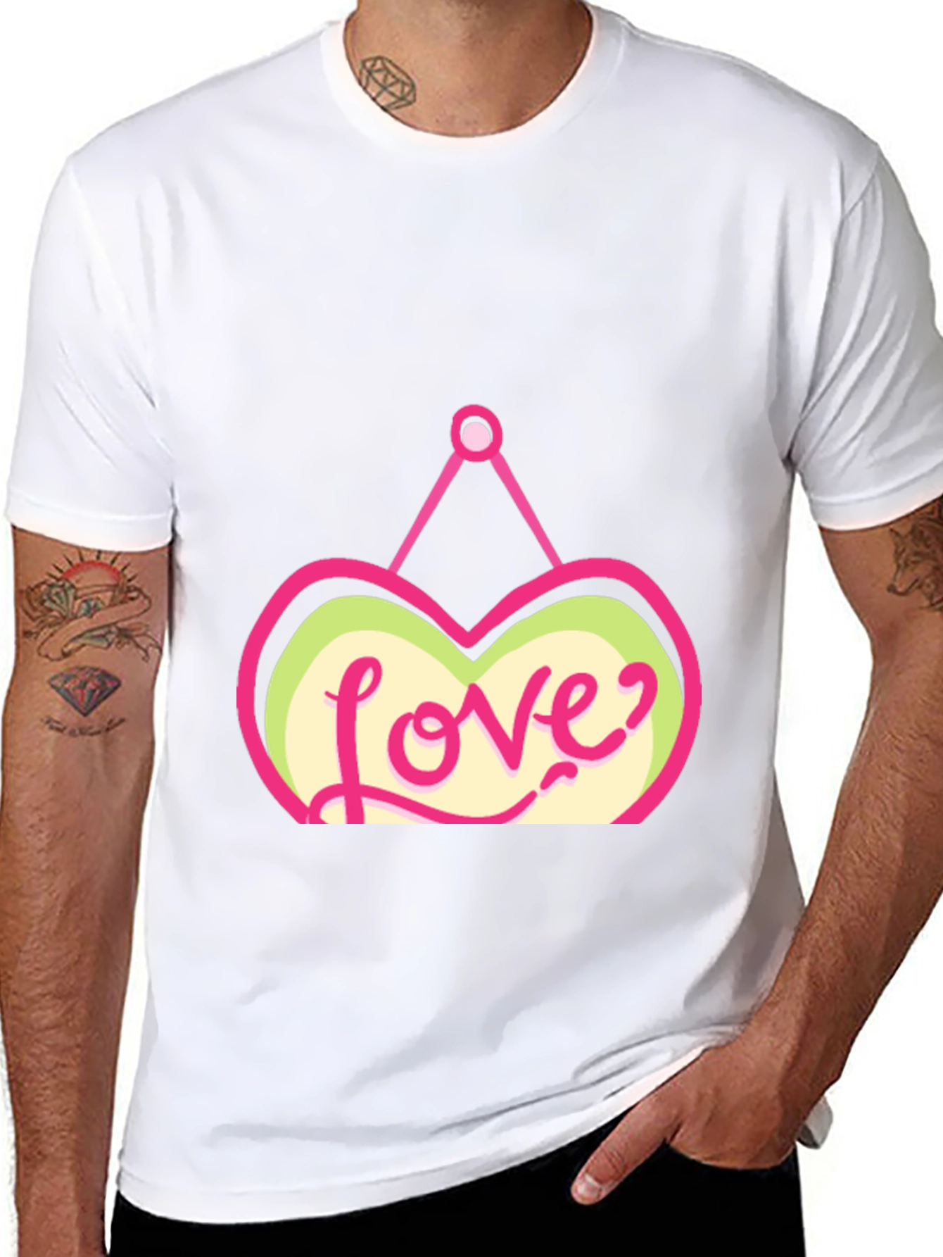 Love Heart Graphic Tee - Stylish Trendy Casual