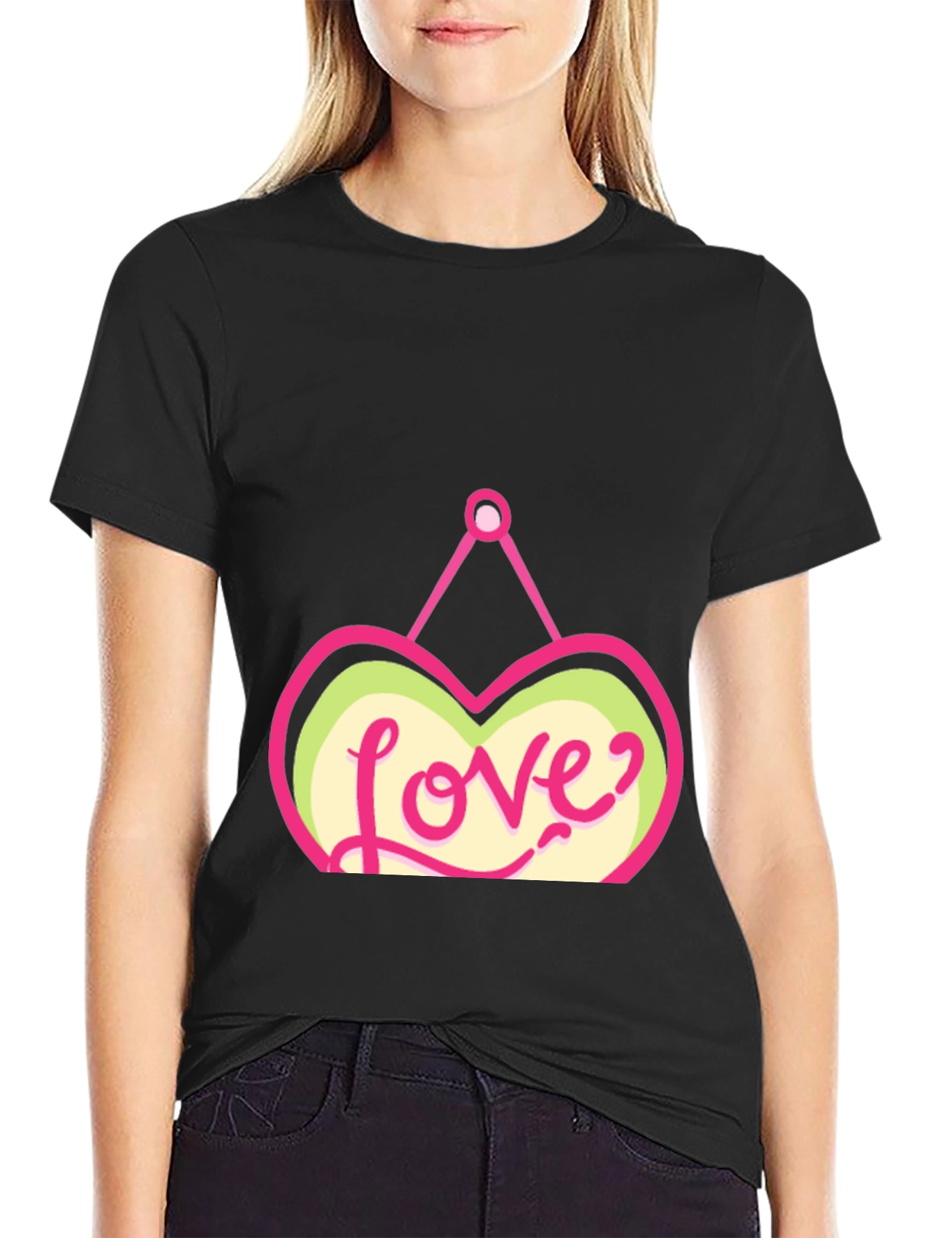 Love Heart Graphic Tee - Stylish Trendy Casual
