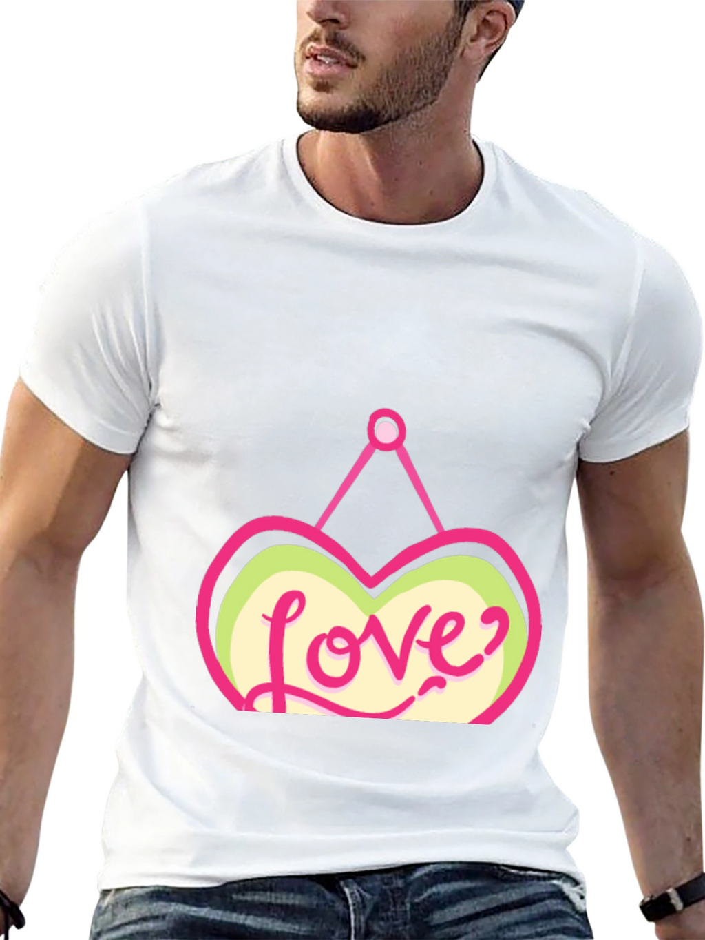 Love Heart Graphic Tee - Stylish Trendy Casual