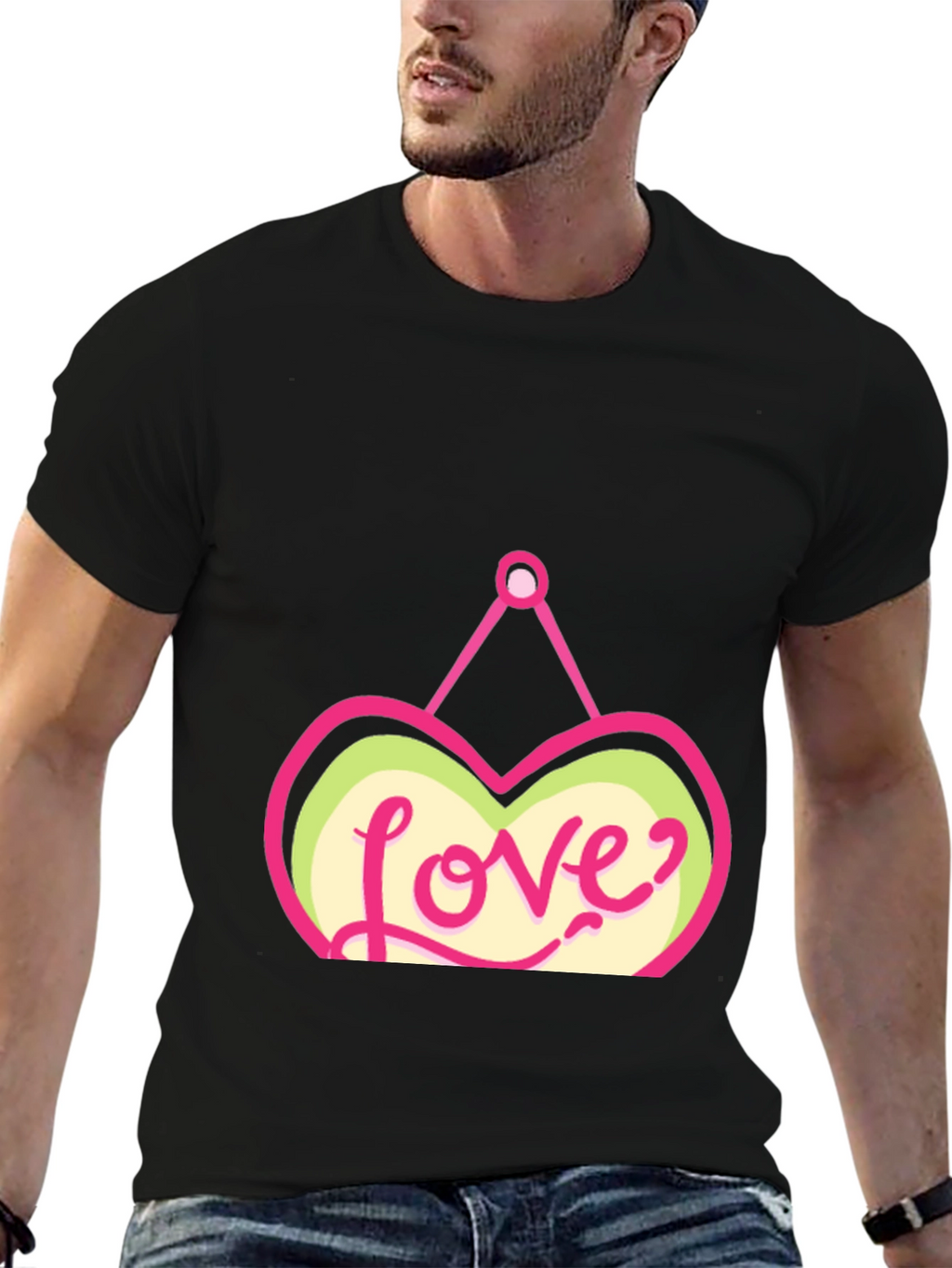 Love Heart Graphic Tee - Stylish Trendy Casual
