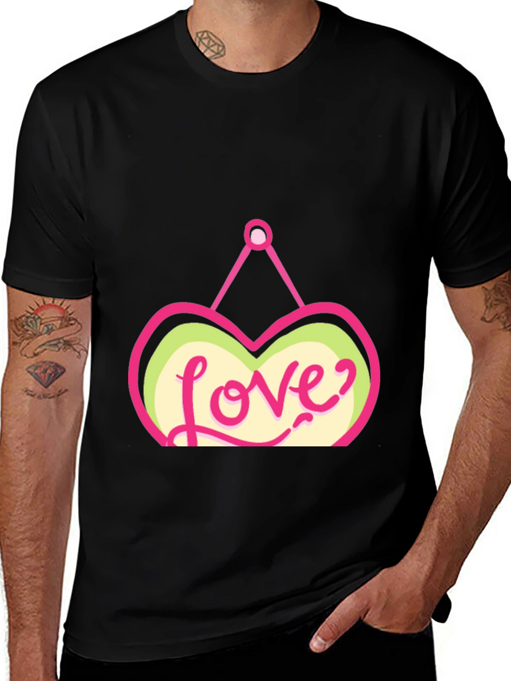 Love Heart Graphic Tee - Stylish Trendy Casual