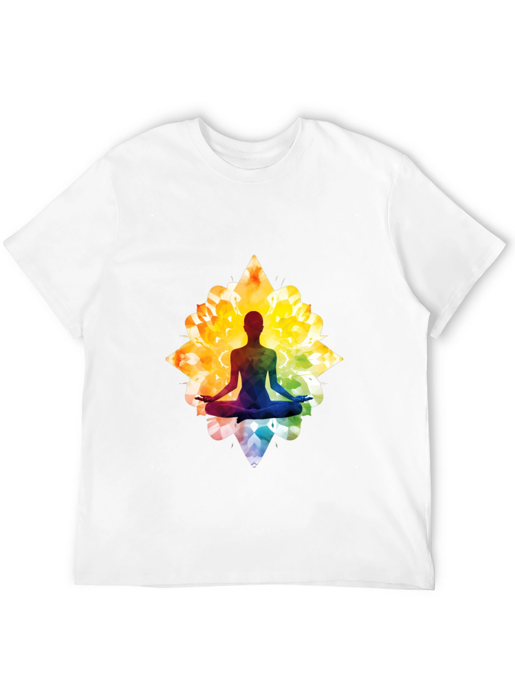 Lotus Yoga Silhouette Graphic Tee - Black