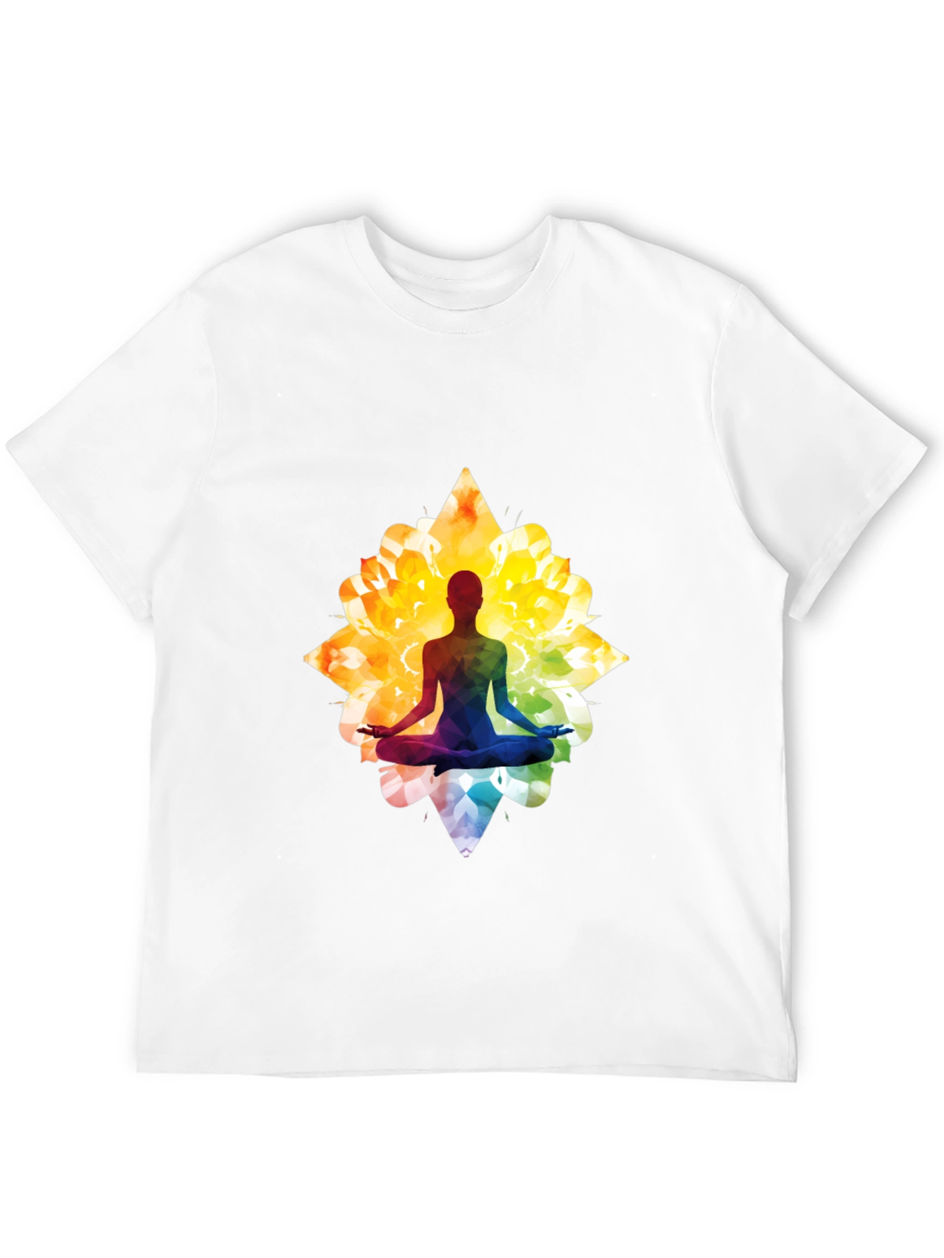 Lotus Yoga Silhouette Graphic Tee - Black