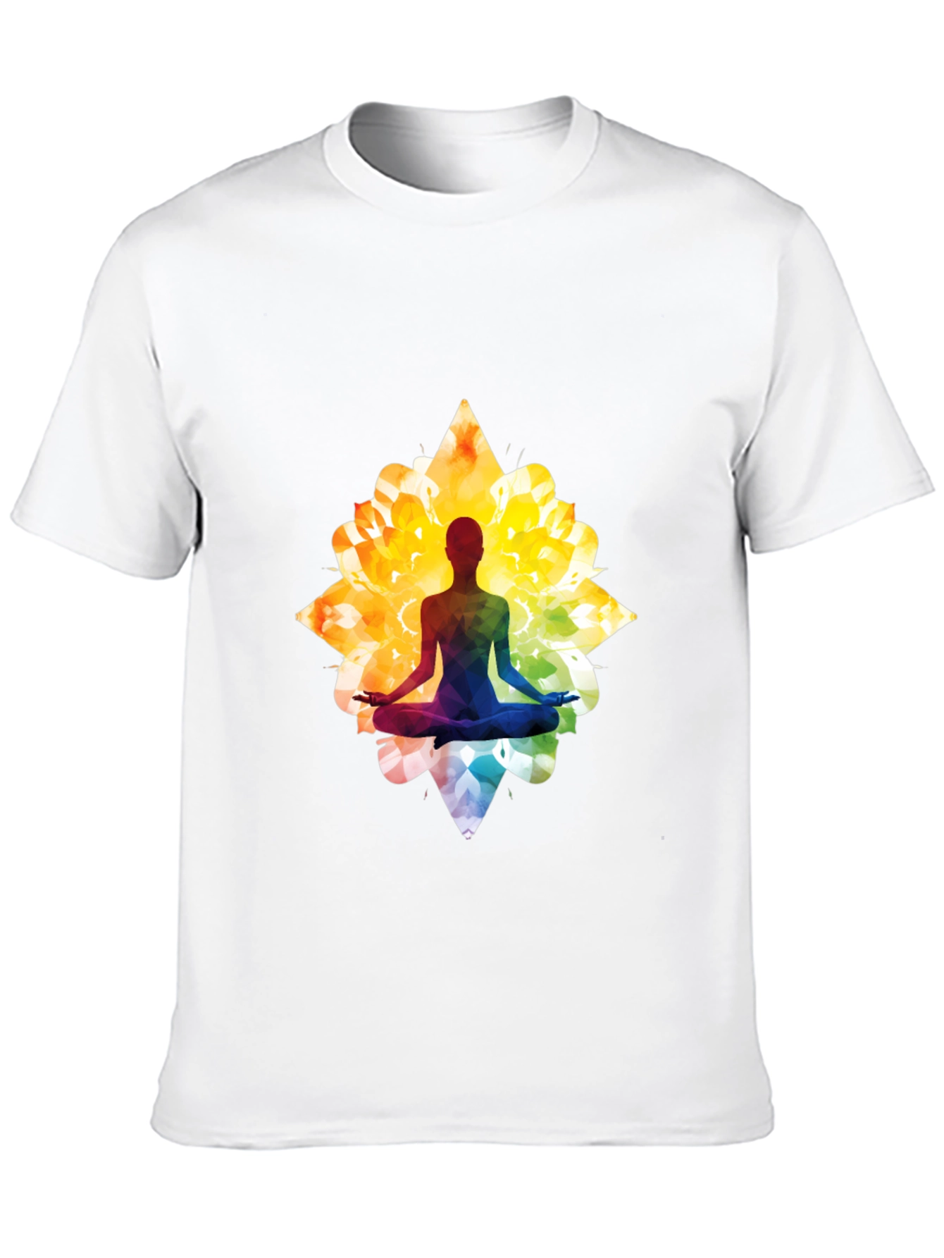 Lotus Yoga Silhouette Graphic Tee - Black