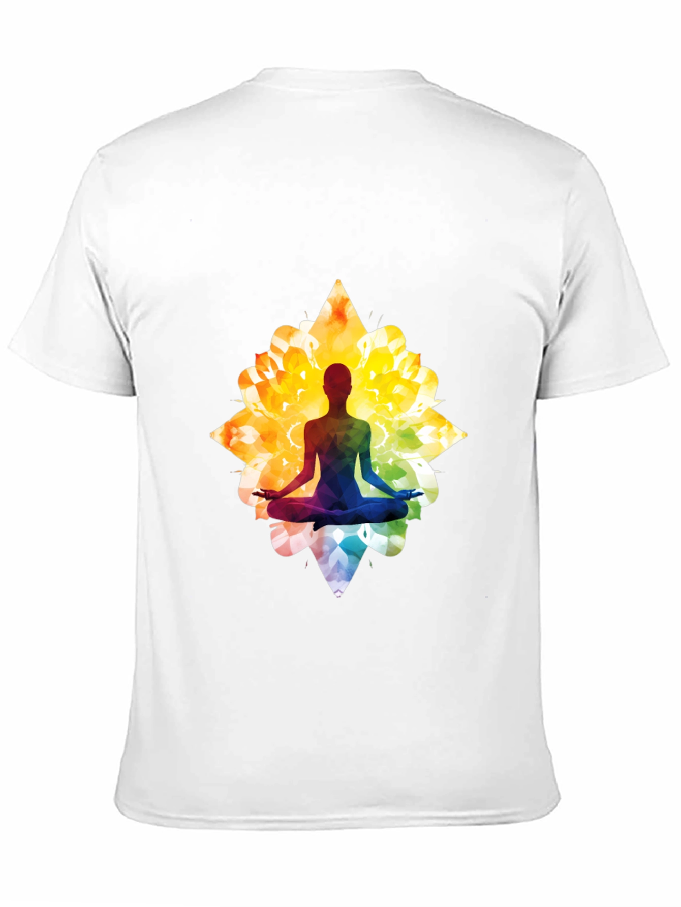 Lotus Yoga Silhouette Graphic Tee - Black