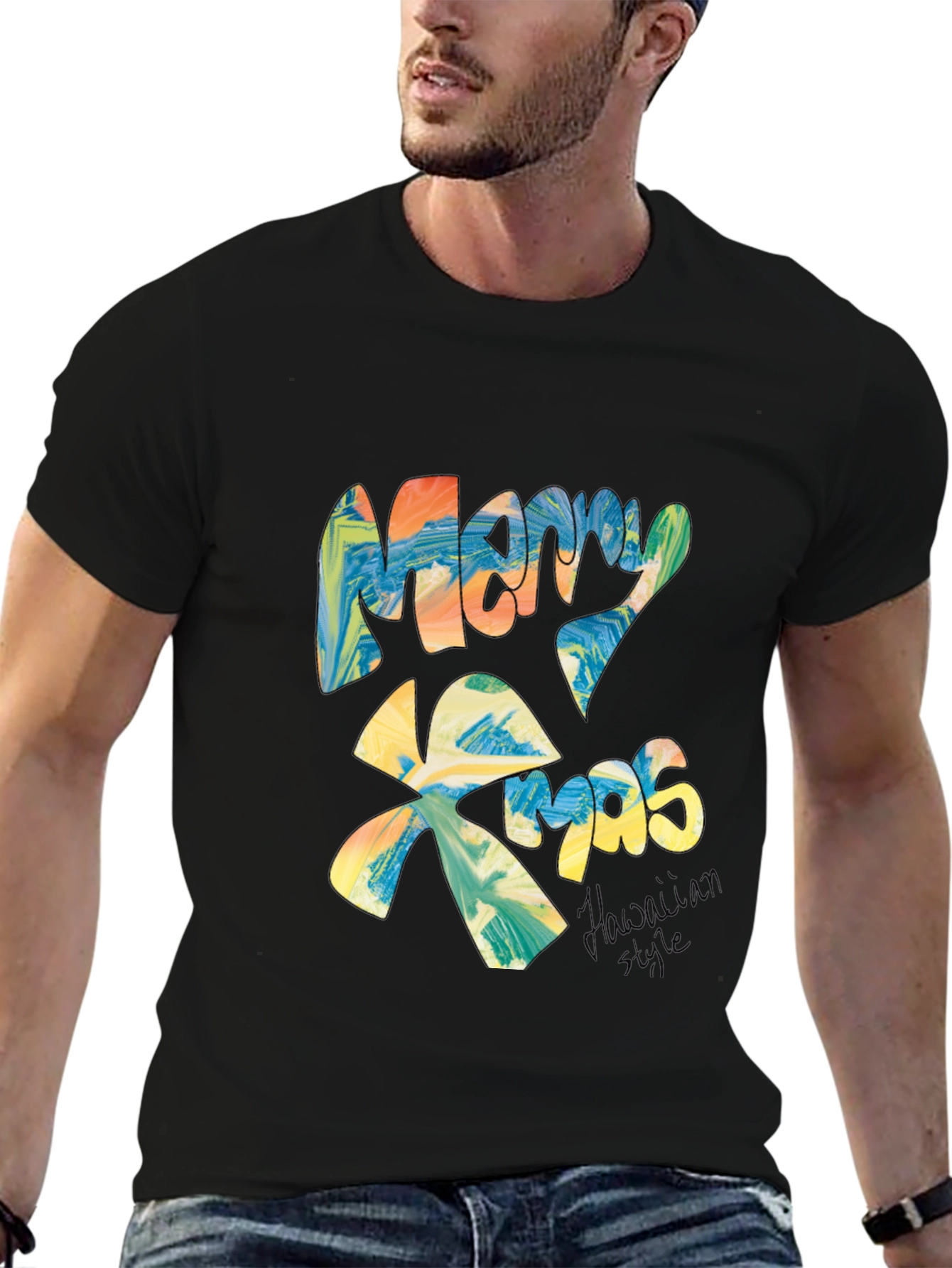Merry Xmas Graphic Tee - Holiday Festive T-Shirt