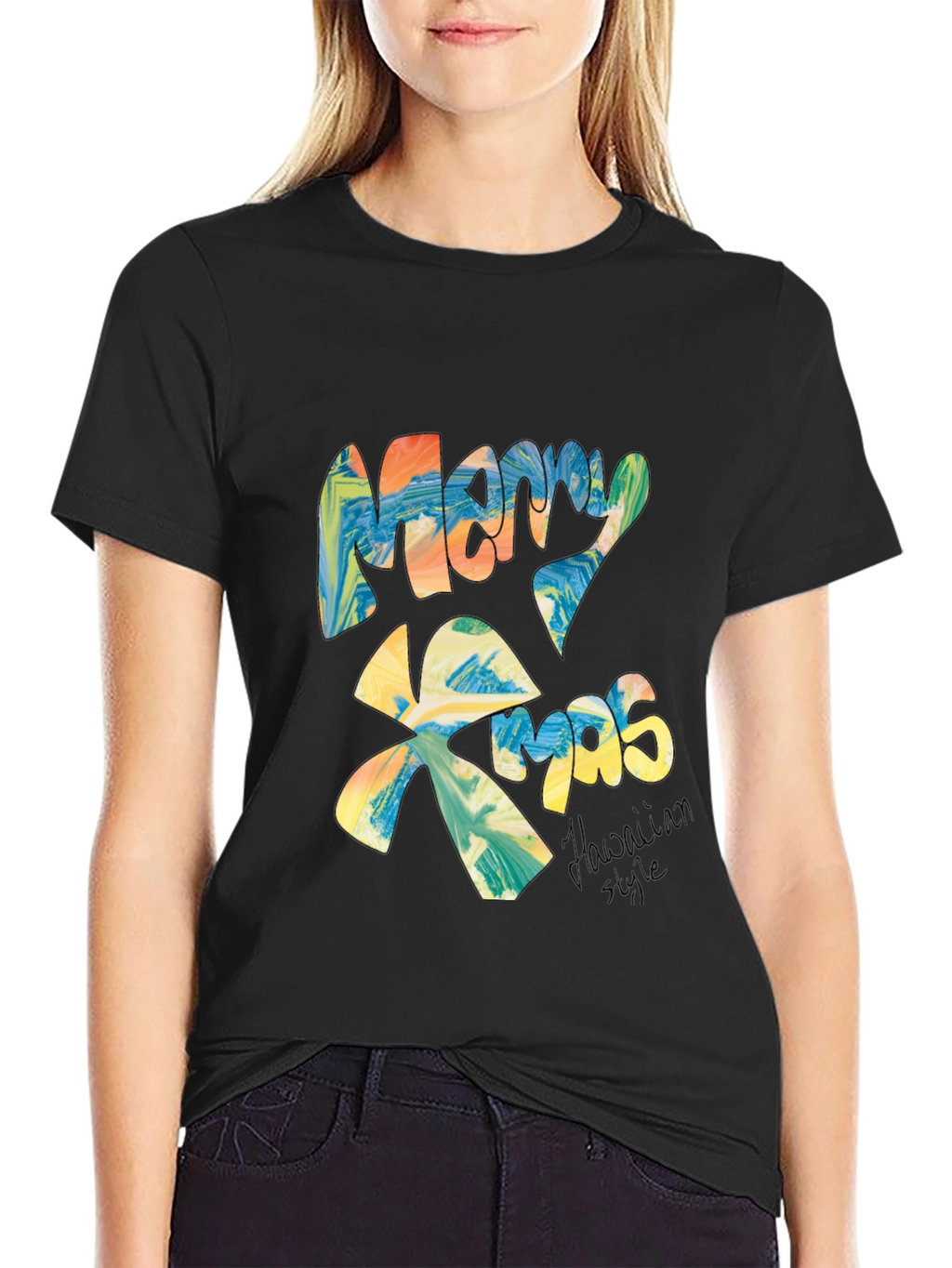 Merry Xmas Graphic Tee - Holiday Festive T-Shirt