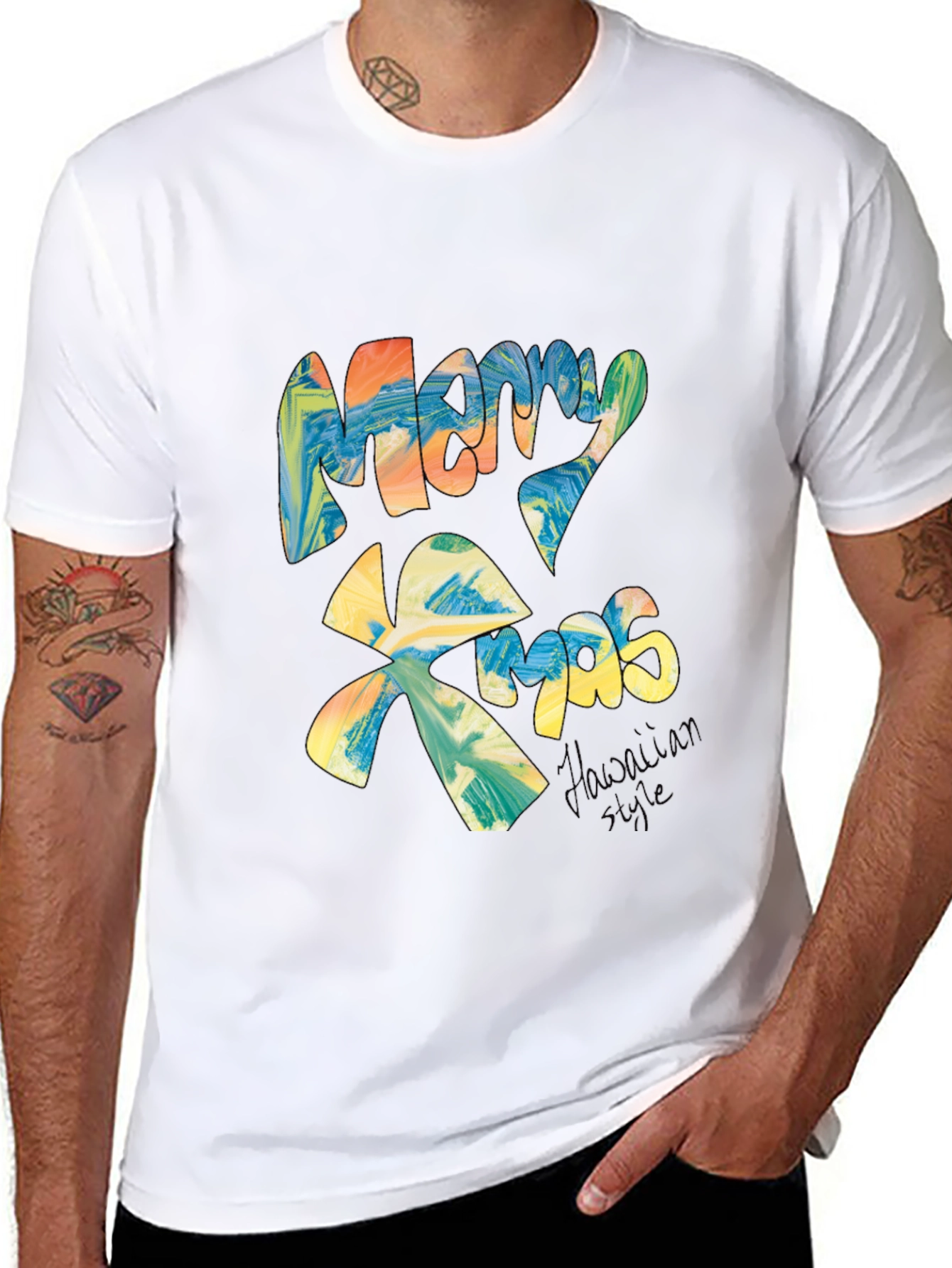Merry Xmas Graphic Tee - Holiday Festive T-Shirt