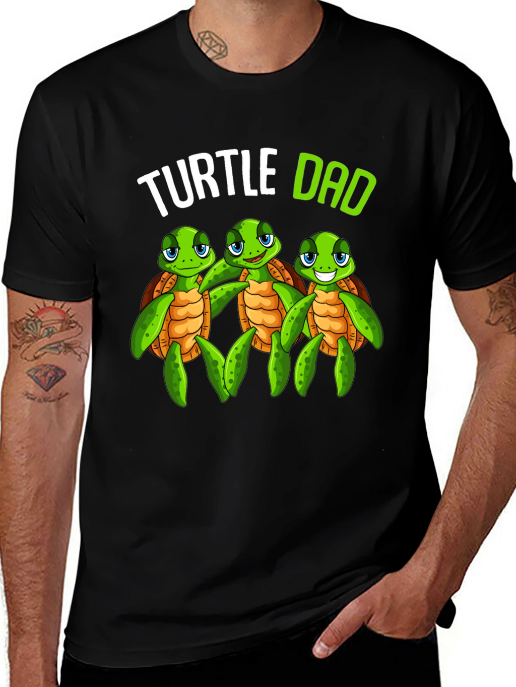Turtle Dad Graphic T-Shirt - Fathers Day Gift