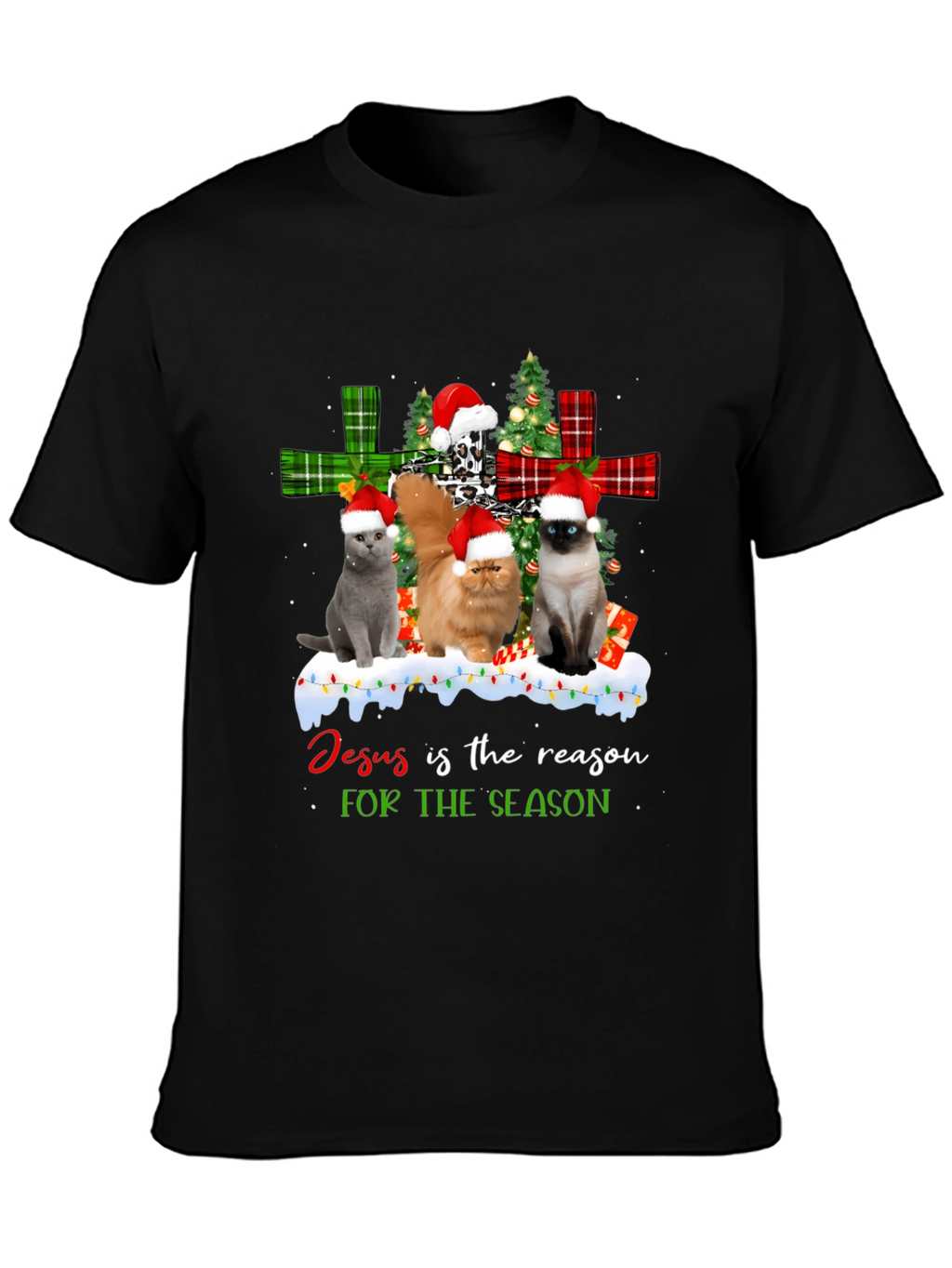 Jesus is the Reason Cat Christmas T-Shirt