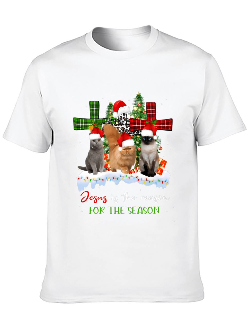 Jesus is the Reason Cat Christmas T-Shirt