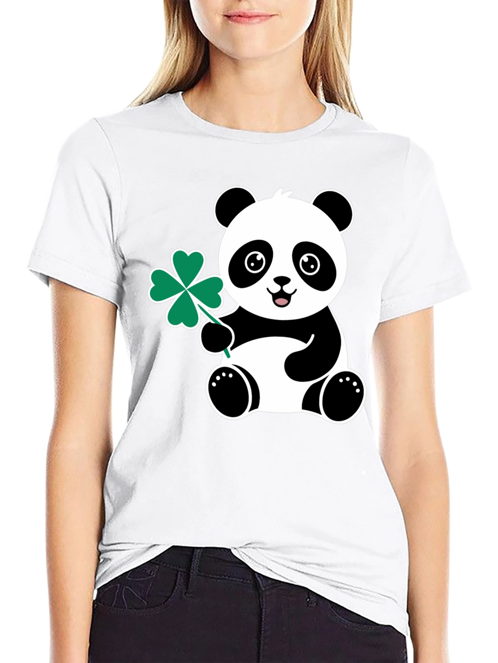 Panda Shamrock Tee - St. Patricks Day Luck
