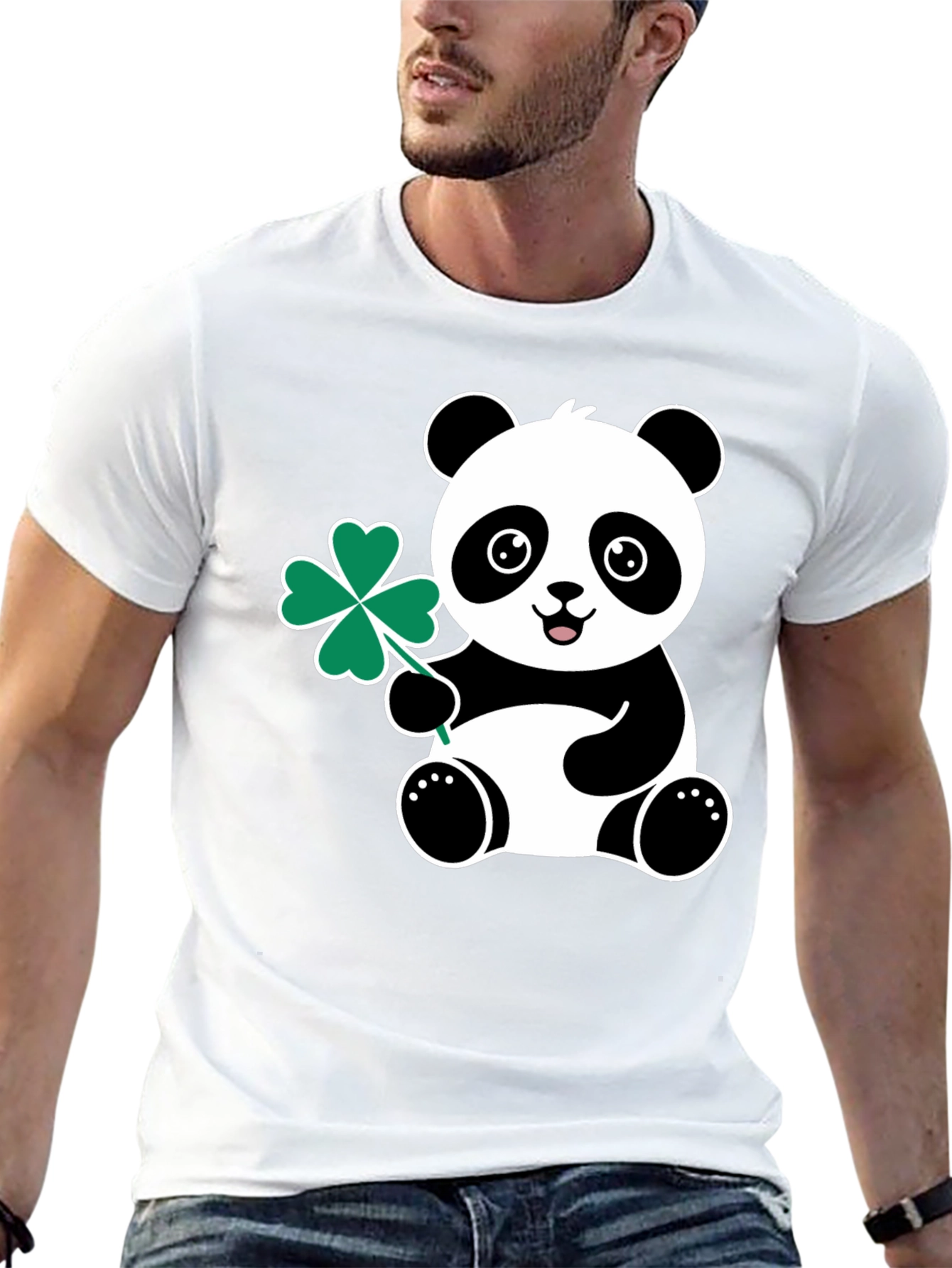 Panda Shamrock Tee - St. Patricks Day Luck