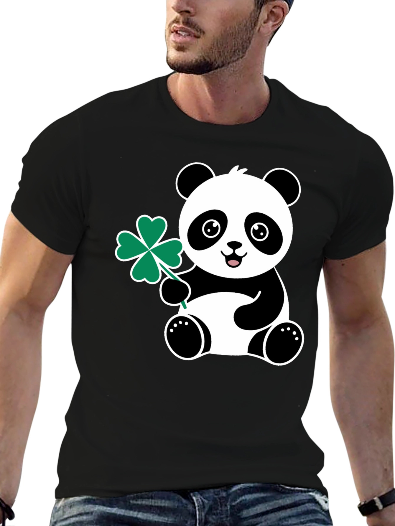 Panda Shamrock Tee - St. Patricks Day Luck