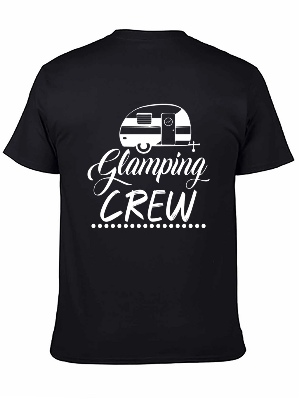 Glamping Crew Black T-Shirt: Camping Adventure Tee