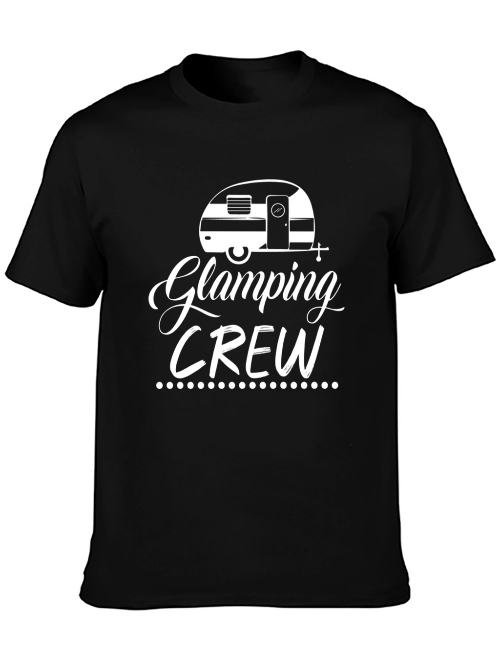 Glamping Crew Black T-Shirt: Camping Adventure Tee