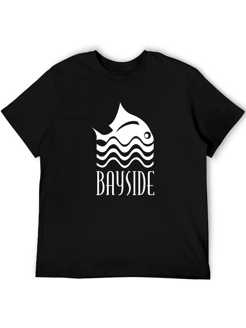 Bayside Fish Graphic Black T-Shirt
