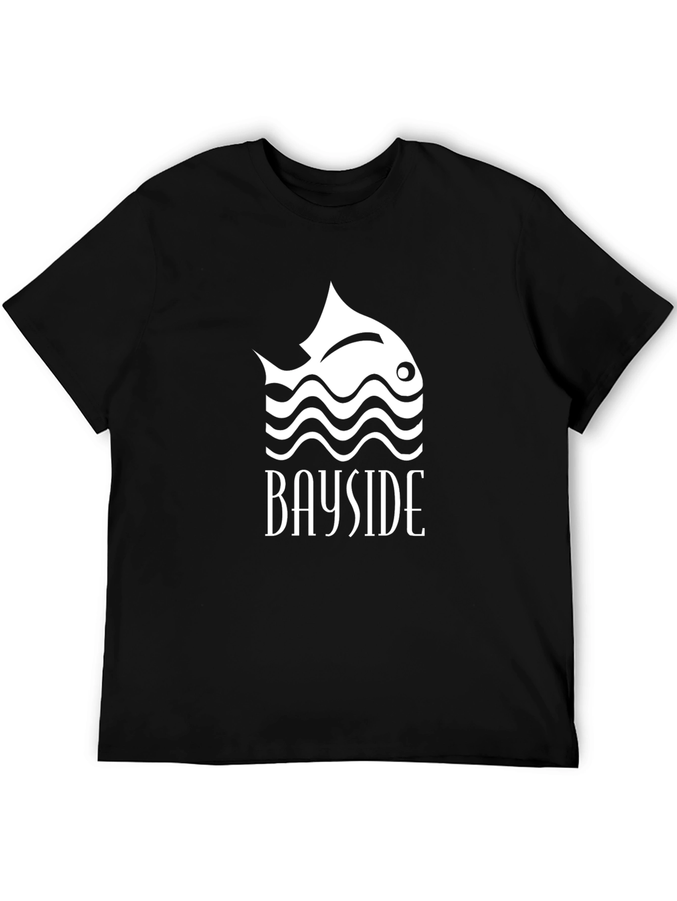 Bayside Fish Graphic Black T-Shirt