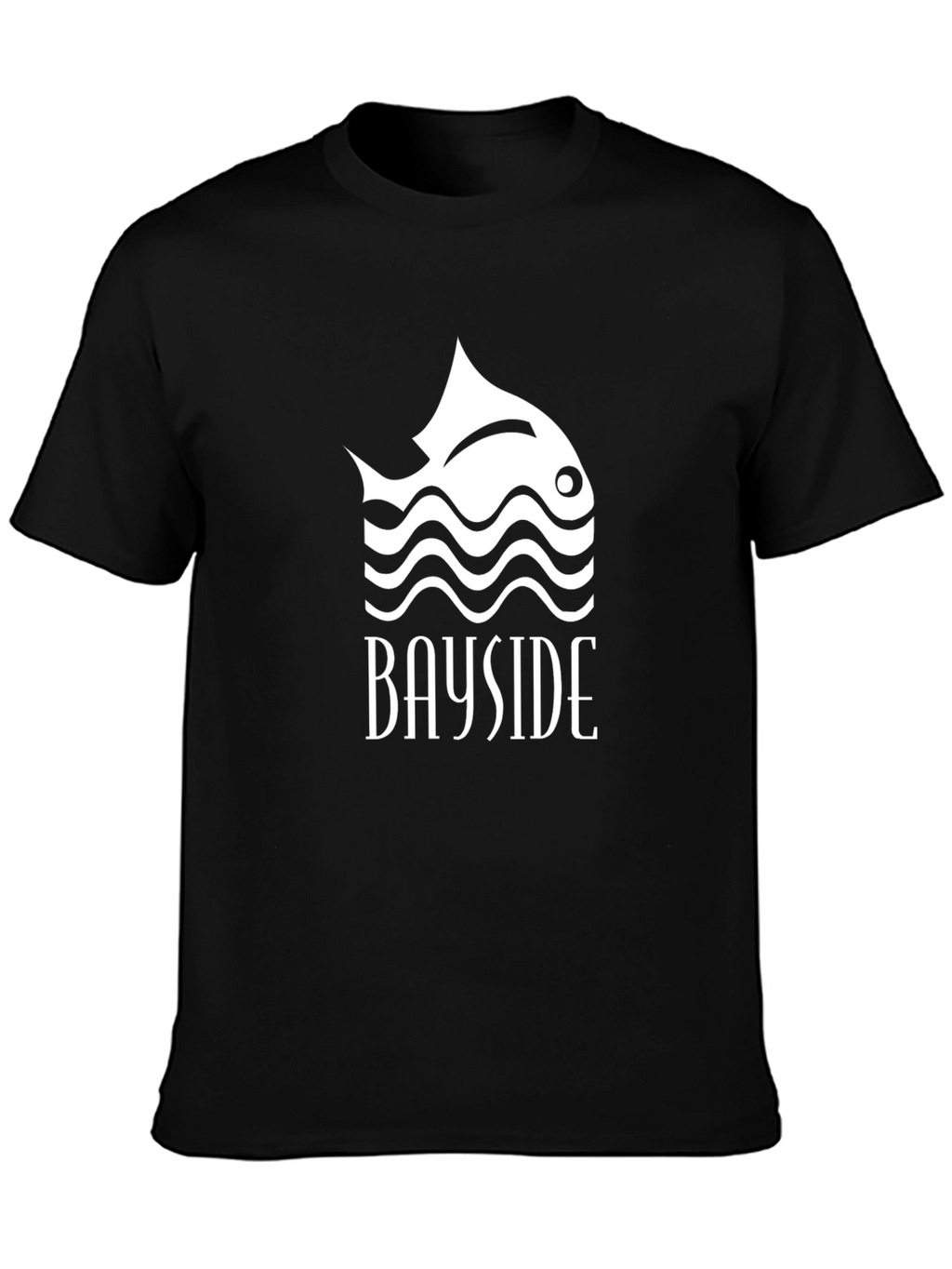 Bayside Fish Graphic Black T-Shirt