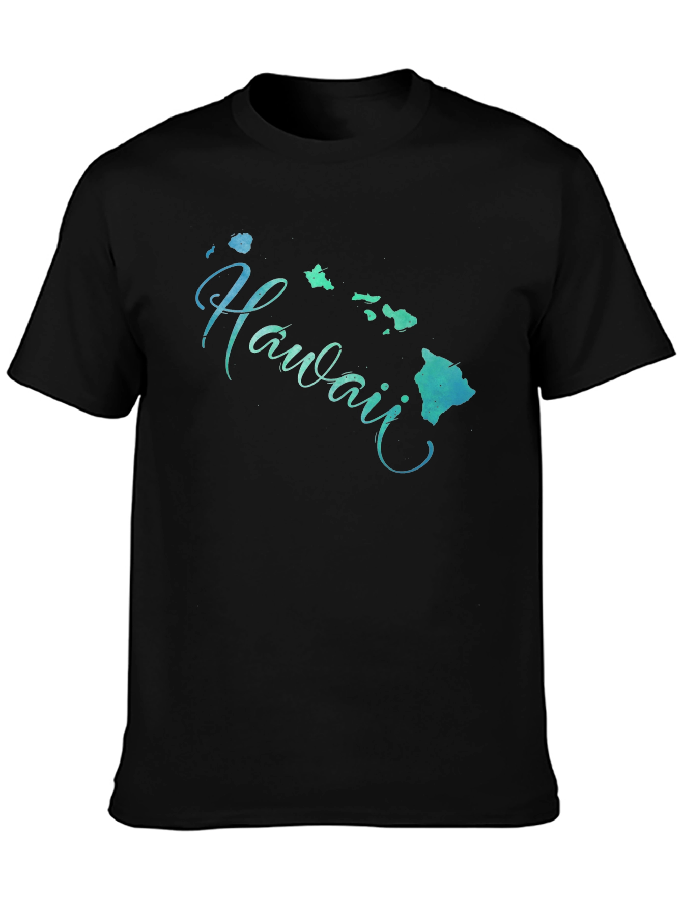 Hawaii Islands Graphic Black T-Shirt