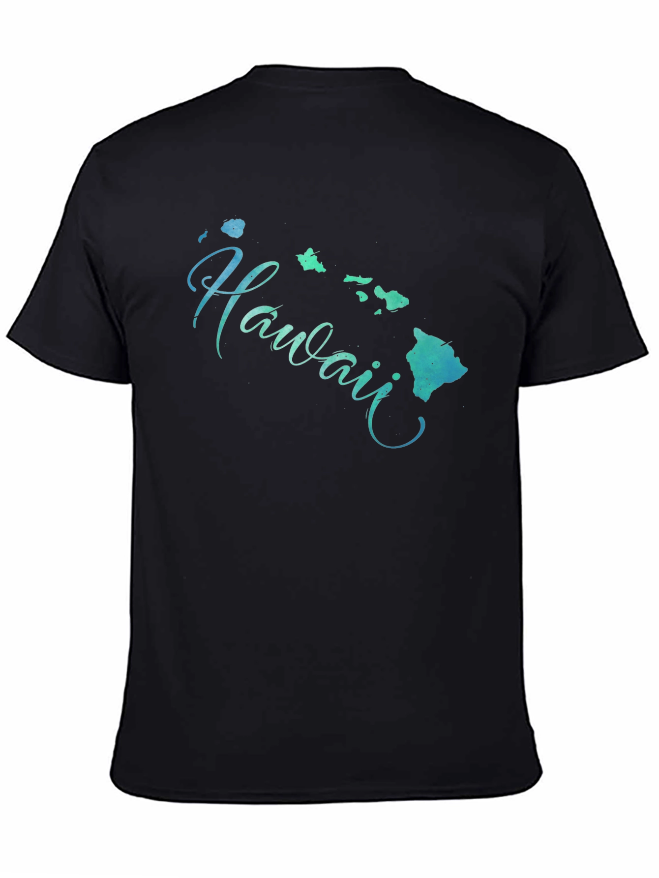 Hawaii Islands Graphic Black T-Shirt