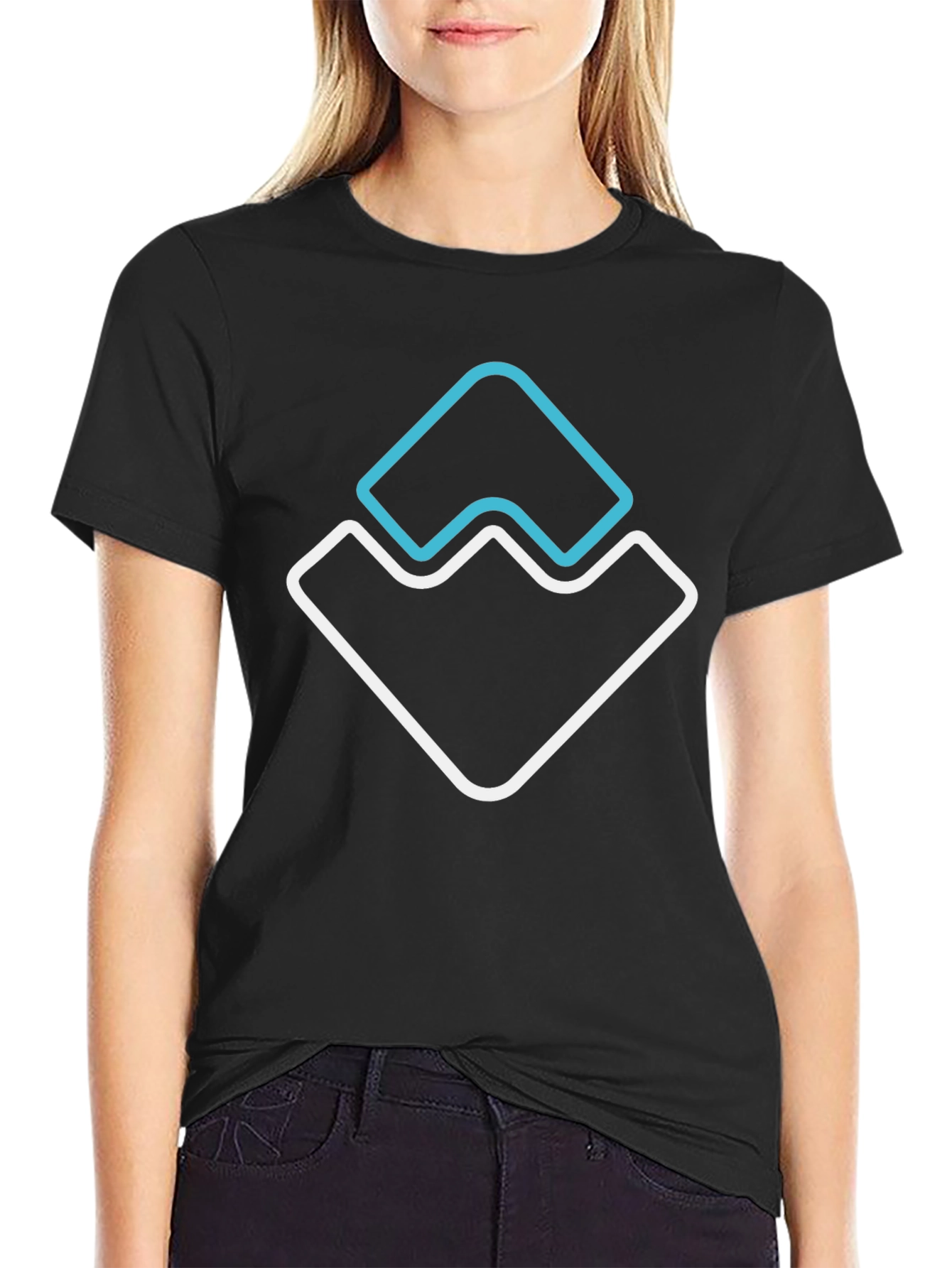 Modern Graphic Tee - Abstract Mountain Design