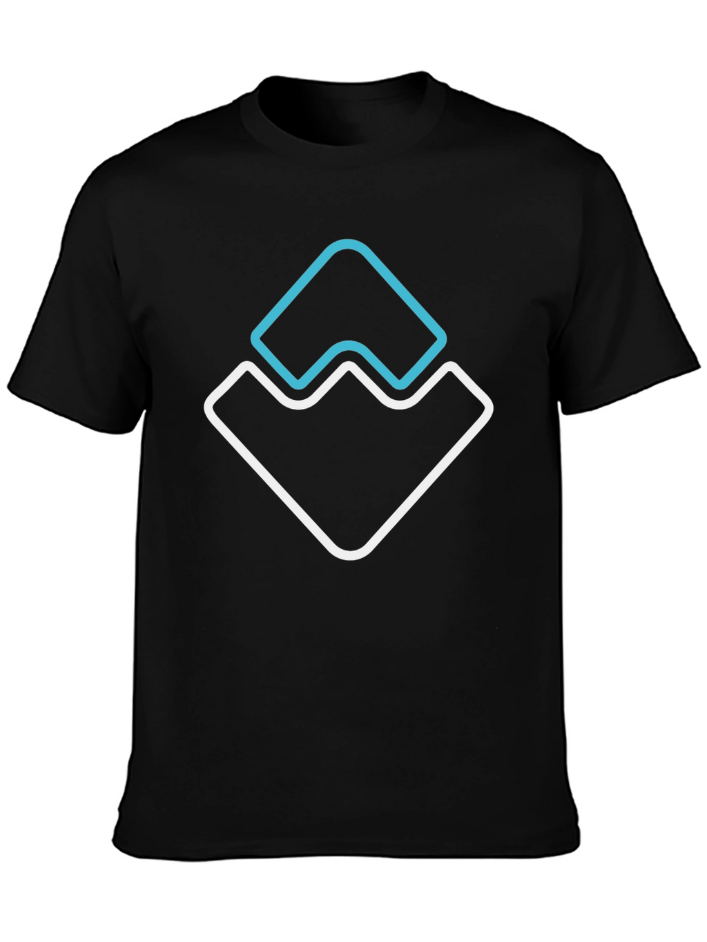 Modern Graphic Tee - Abstract Mountain Design