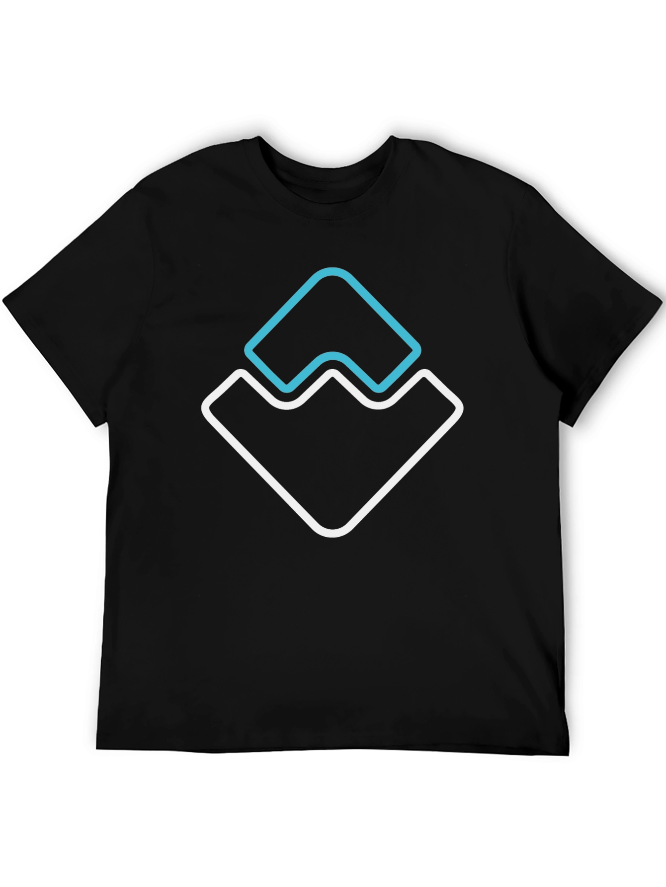 Modern Graphic Tee - Abstract Mountain Design