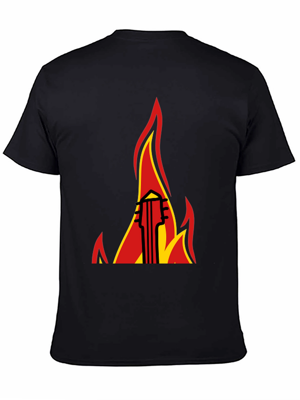 Flaming Guitar Graphic Tee - Rock On!