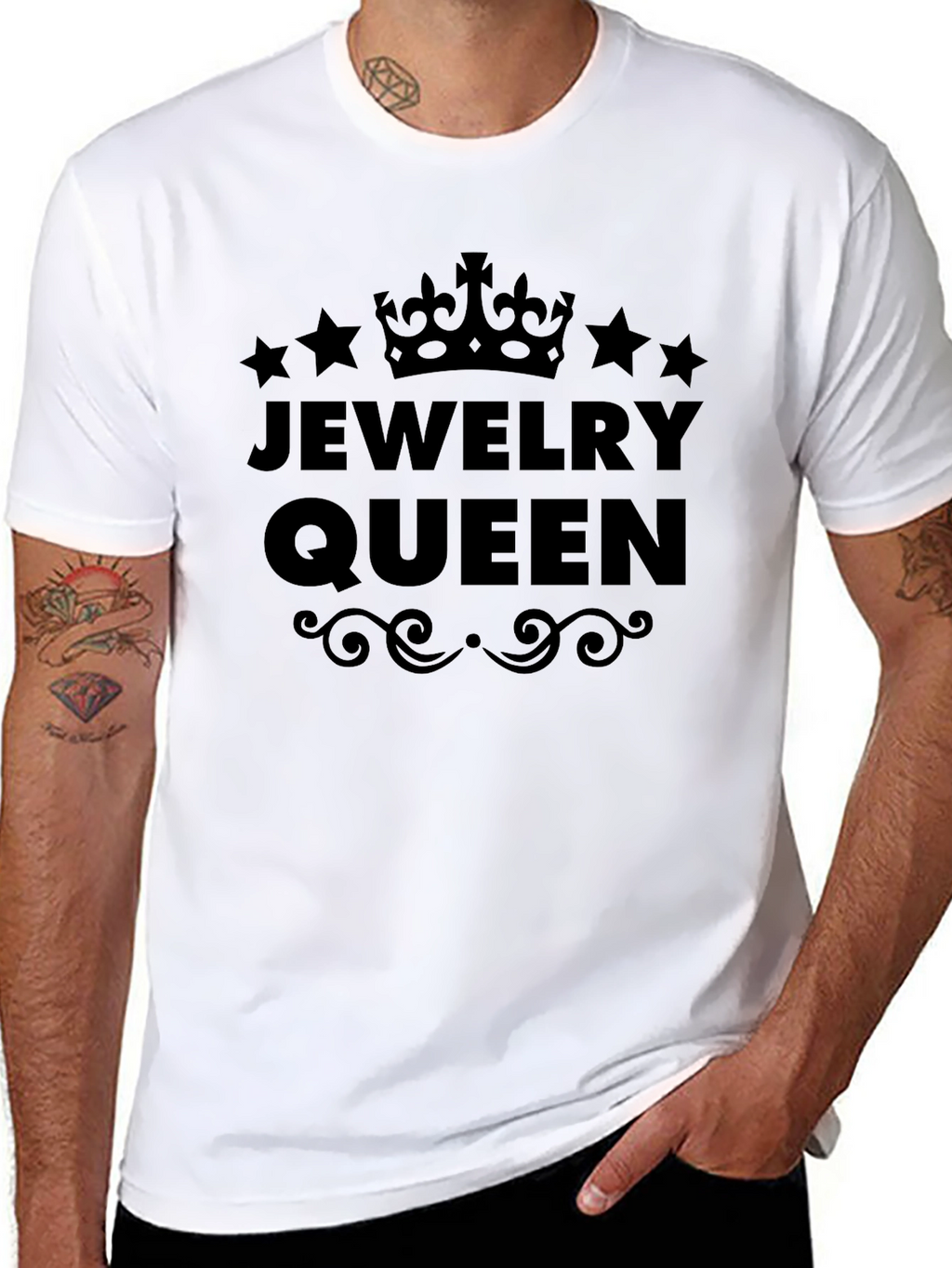 Jewelry Queen Black Graphic Tee