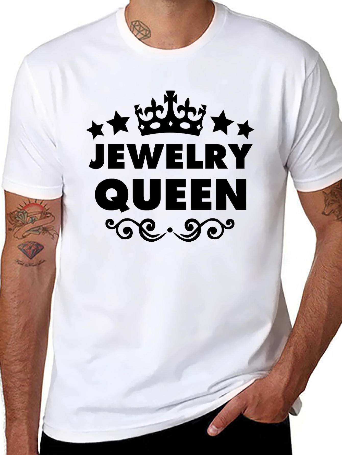 Jewelry Queen Black Graphic Tee