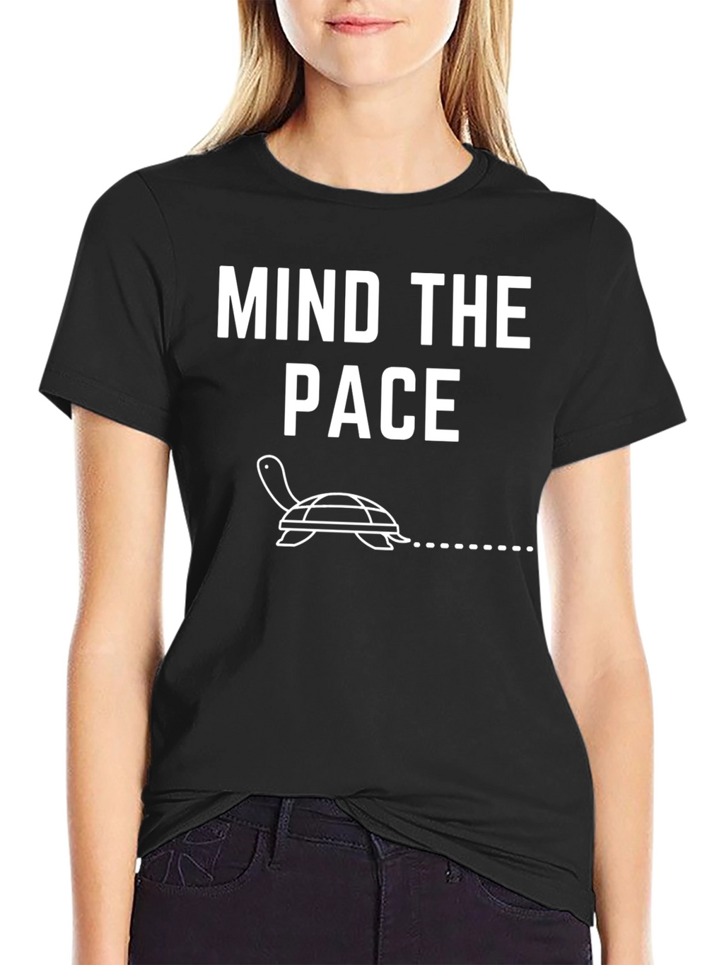 Mind the Pace Turtle Graphic Tee - Black