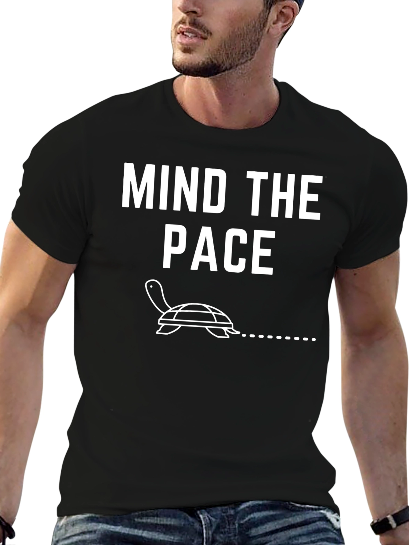 Mind the Pace Turtle Graphic Tee - Black