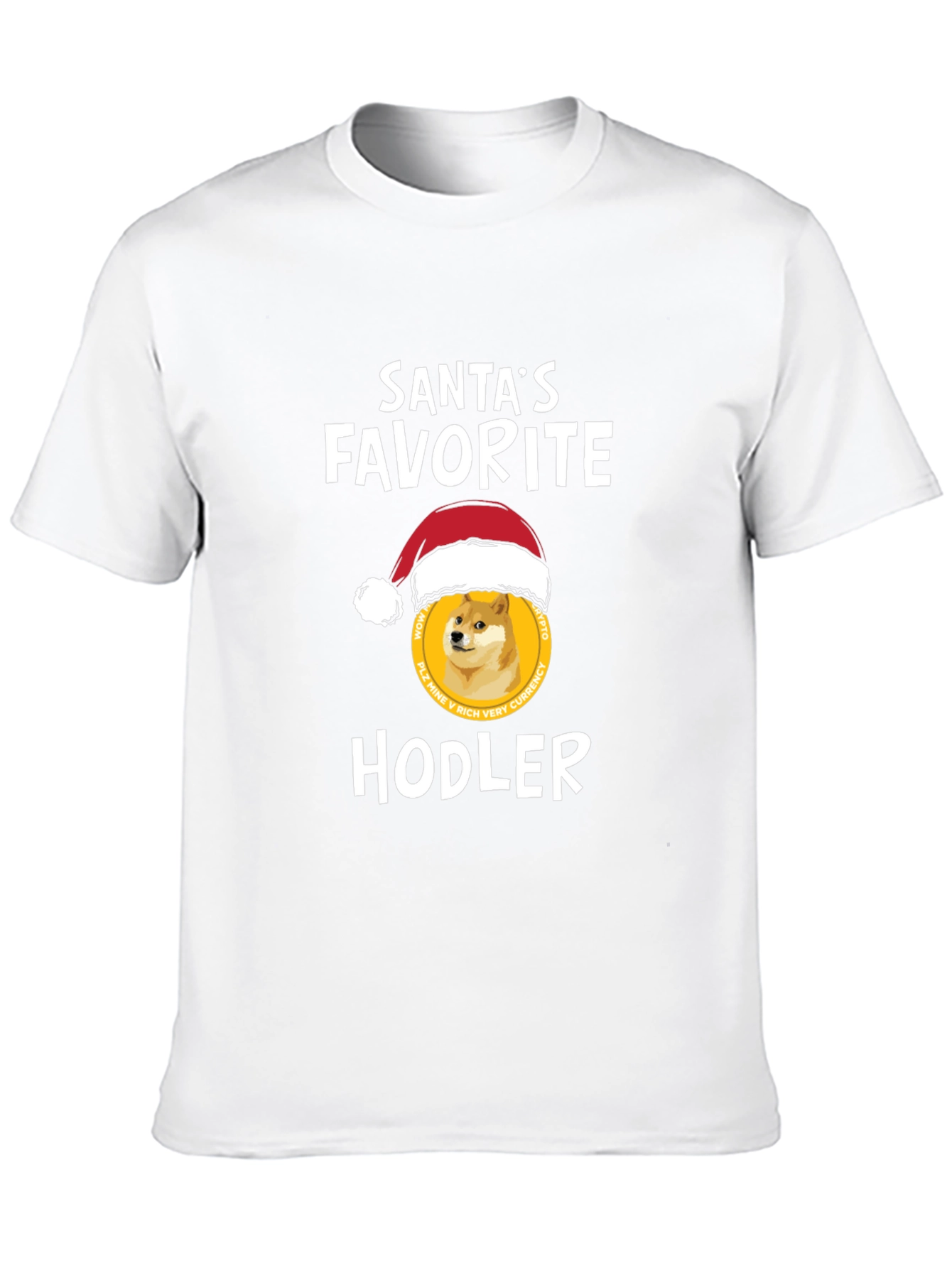 Santas Favorite HODLER T-Shirt - Crypto Doge